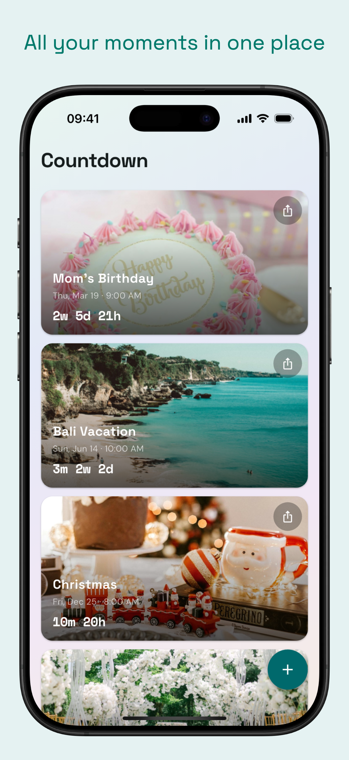 All your countdowns in one place